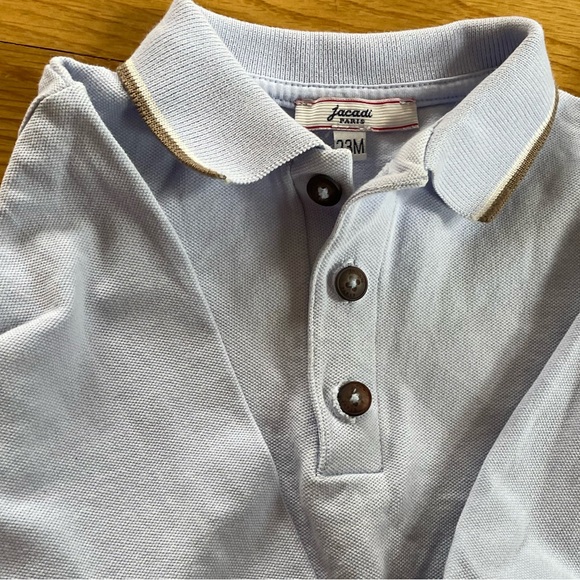 Jacadi Paris Boys set collared snap onesie & white suspender shorts 24 months - Picture 3 of 9